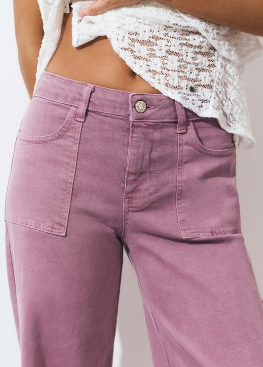 Pantalón culotte con bolsillos frontales