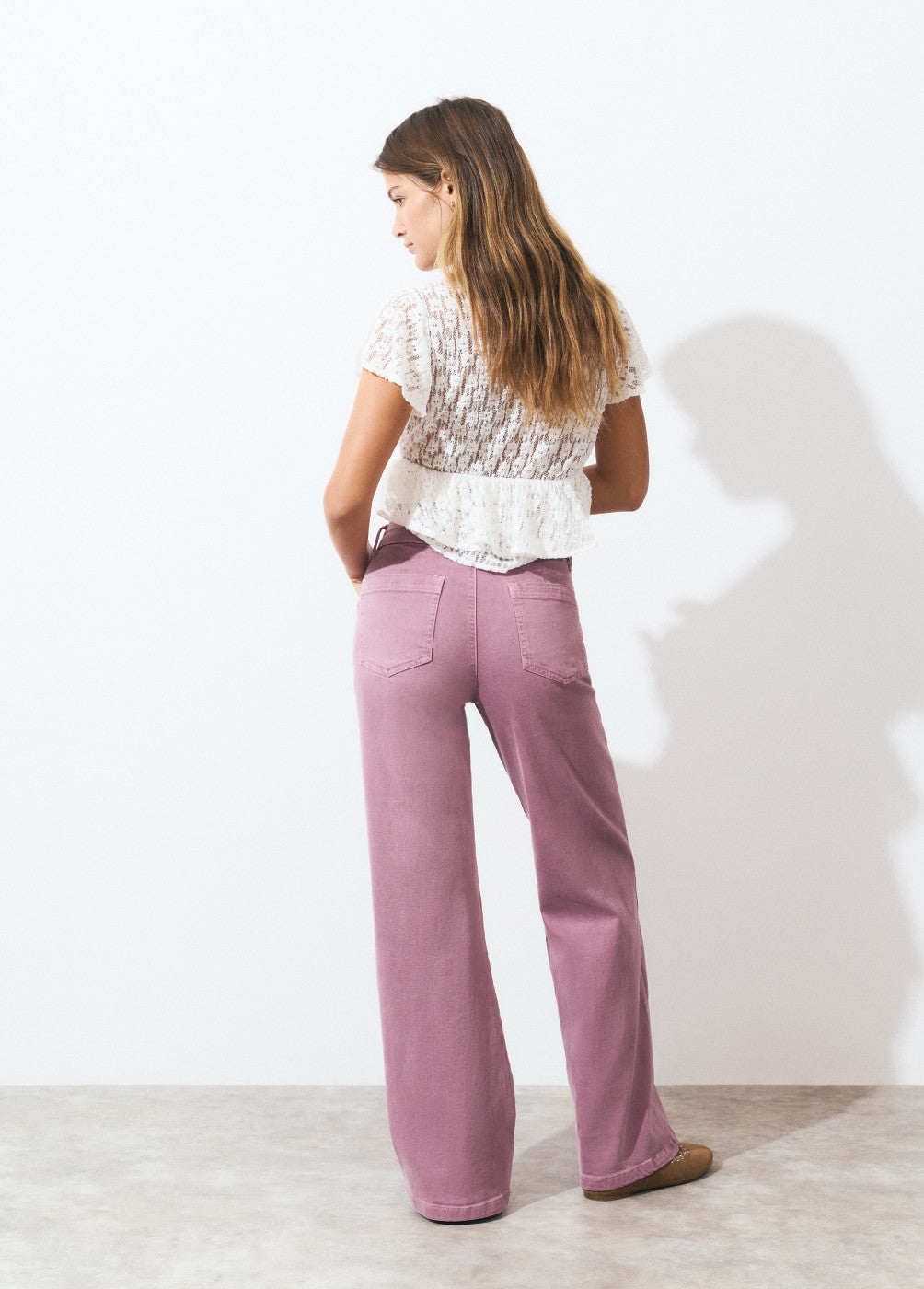 Pantalón culotte con bolsillos frontales