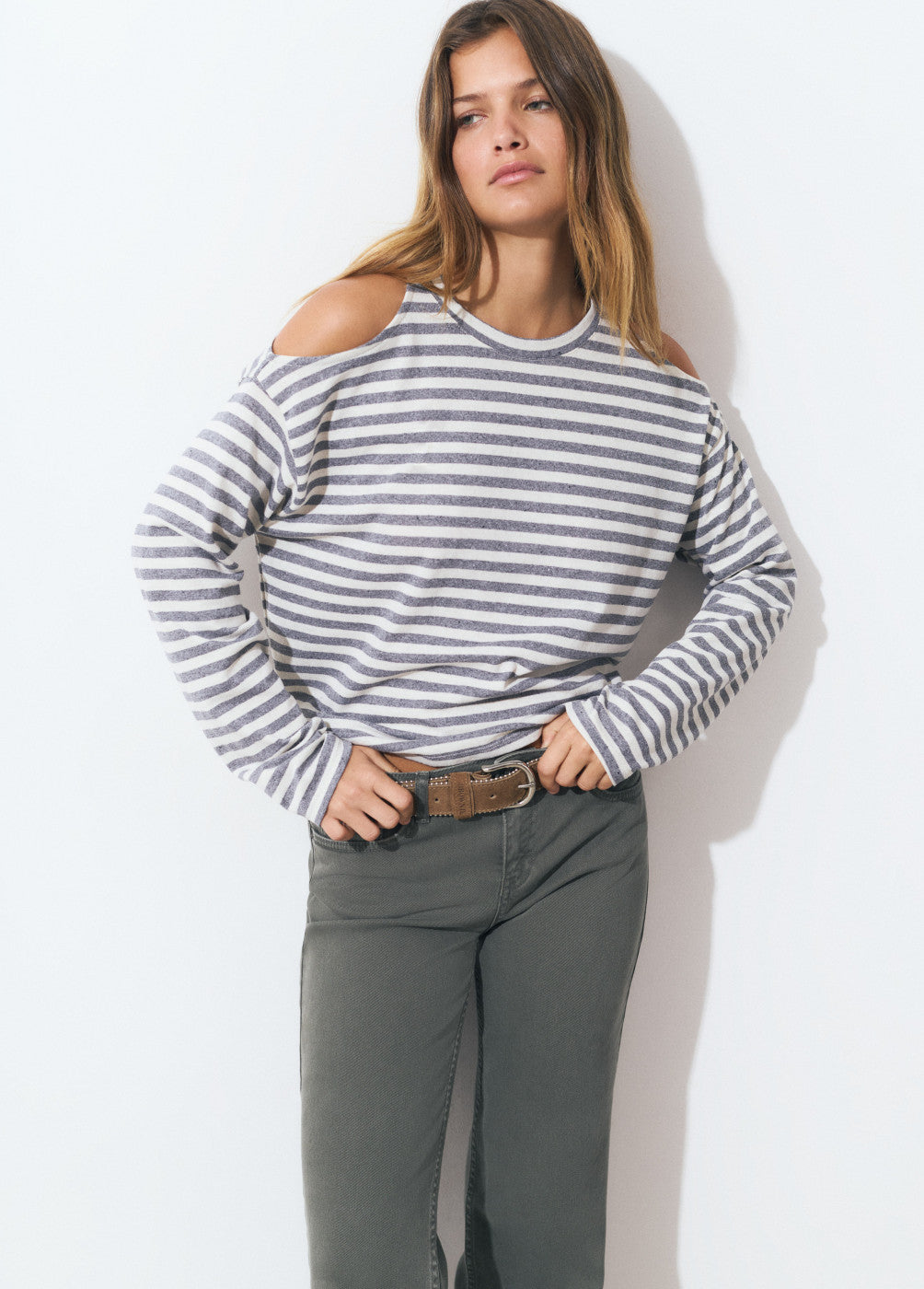 Camiseta raya tejida