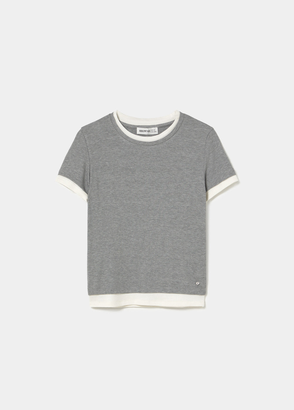 Camiseta rib efecto doble