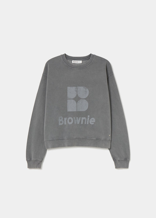 Sudadera gris logo