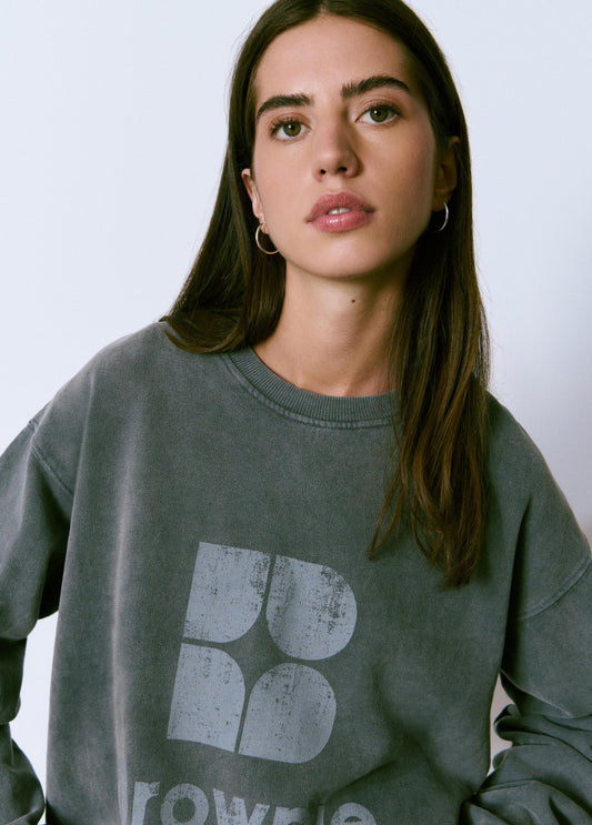 Sudadera gris logo