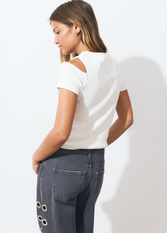 Camiseta parche denim