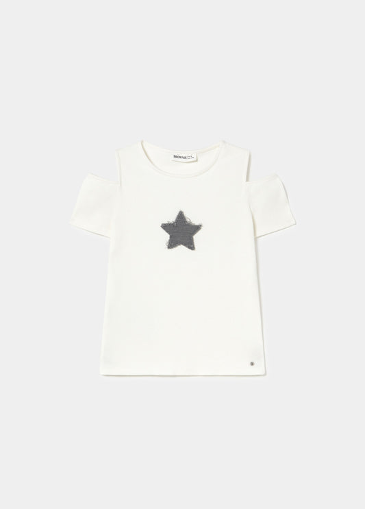 Camiseta parche denim