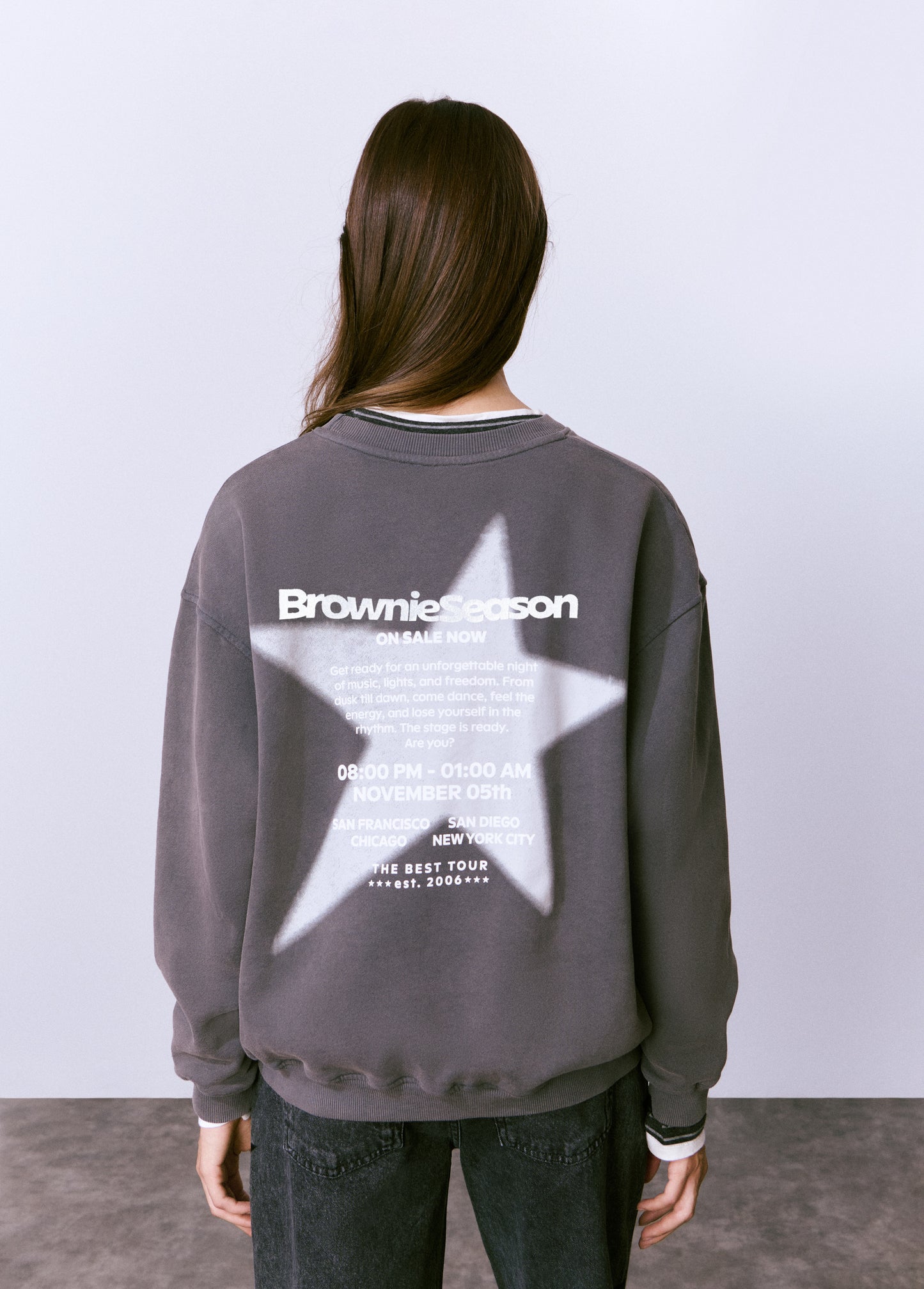 Sudadera estrella espalda