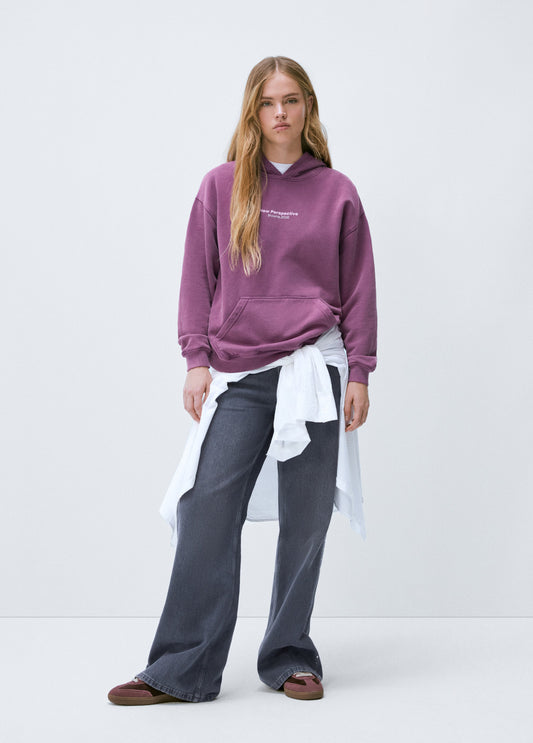 Sudadera capucha print espalda