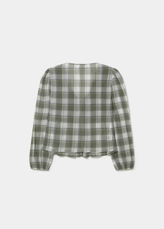 Blusa smock cuadros