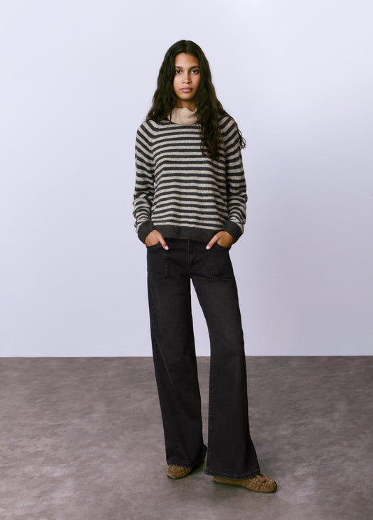 Jeans culotte bolsillo frontal