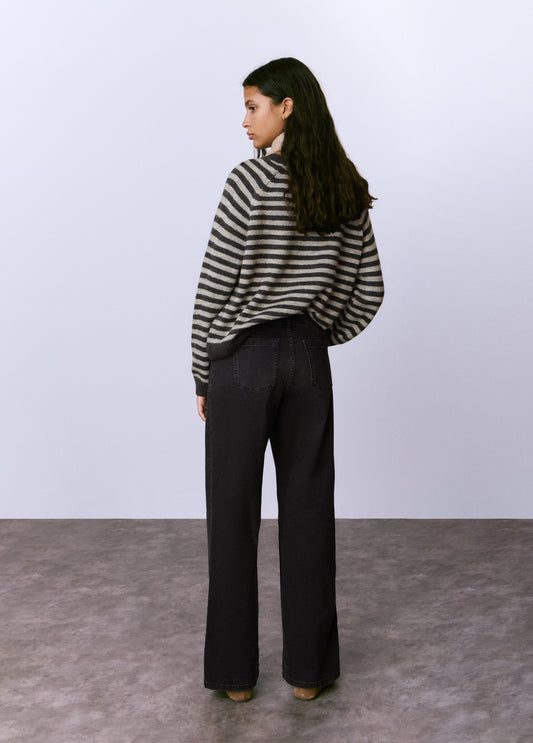 Jeans culotte bolsillo frontal
