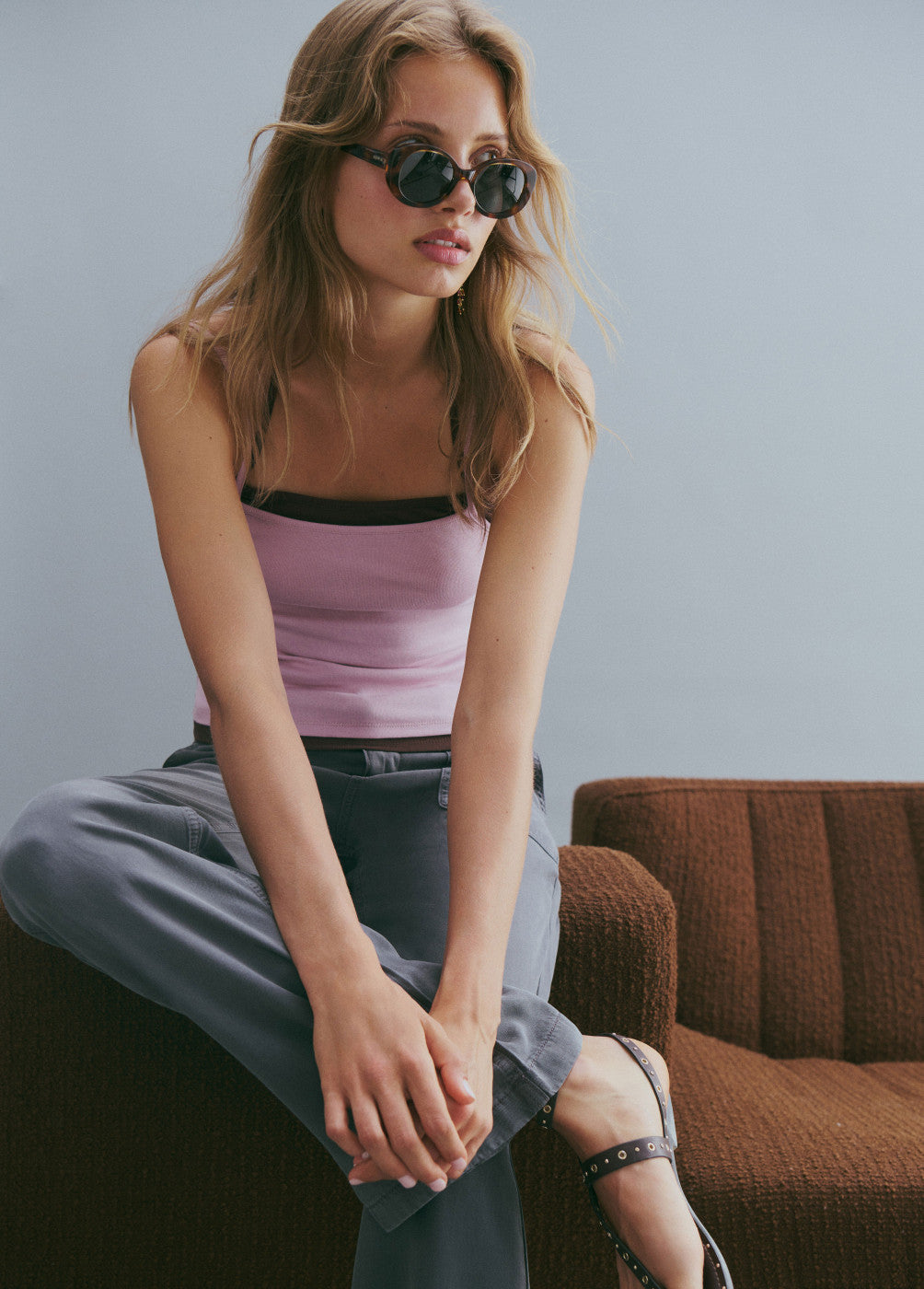 Pantalon bolsillo parche fluido