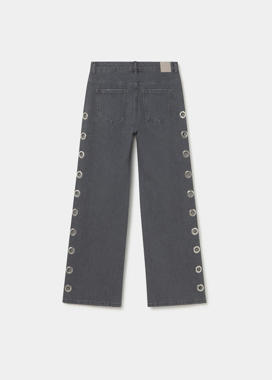 Jeans rectos eyelets