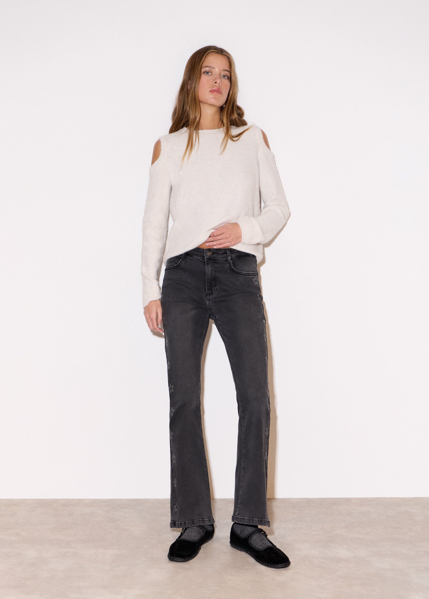 Jeans flare estrellas