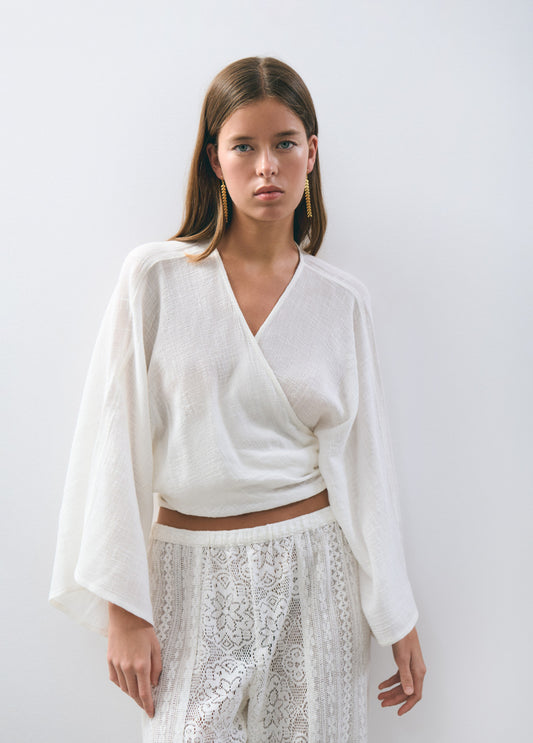 Blusa rústica multiposición