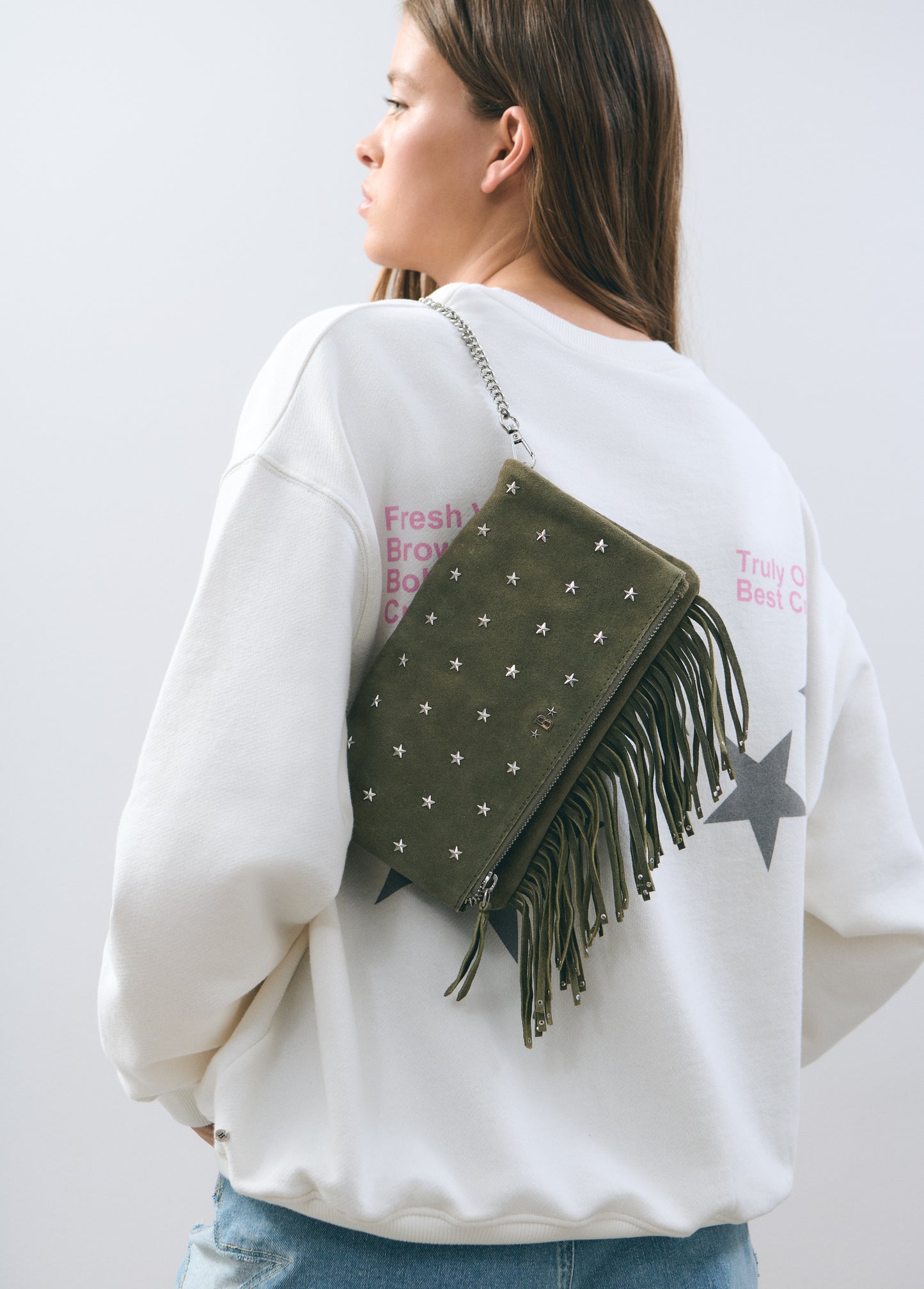 Bolso solapa piel estrellas