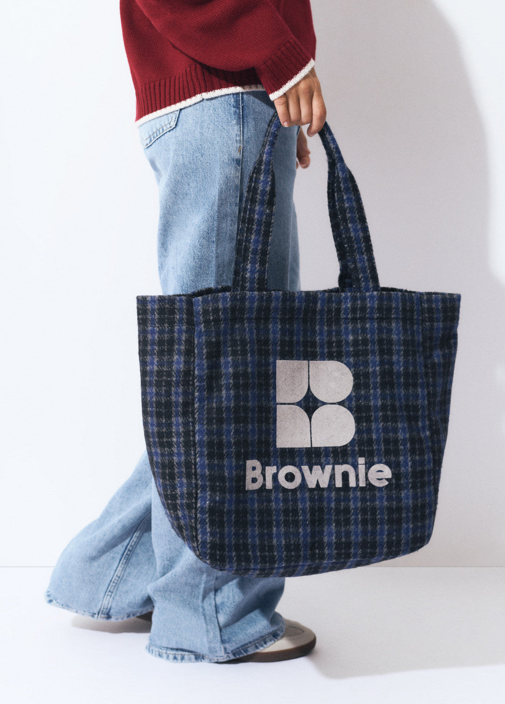 Bolso shopper cuadros Brownie