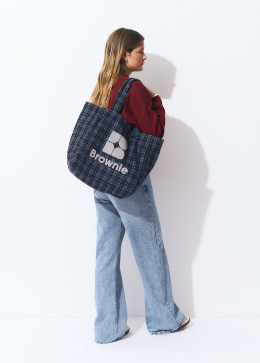 Bolso shopper cuadros Brownie