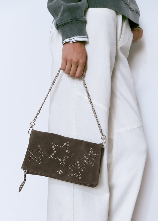 Bolso solapa eyelets estrellas