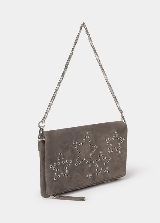 Bolso solapa eyelets estrellas