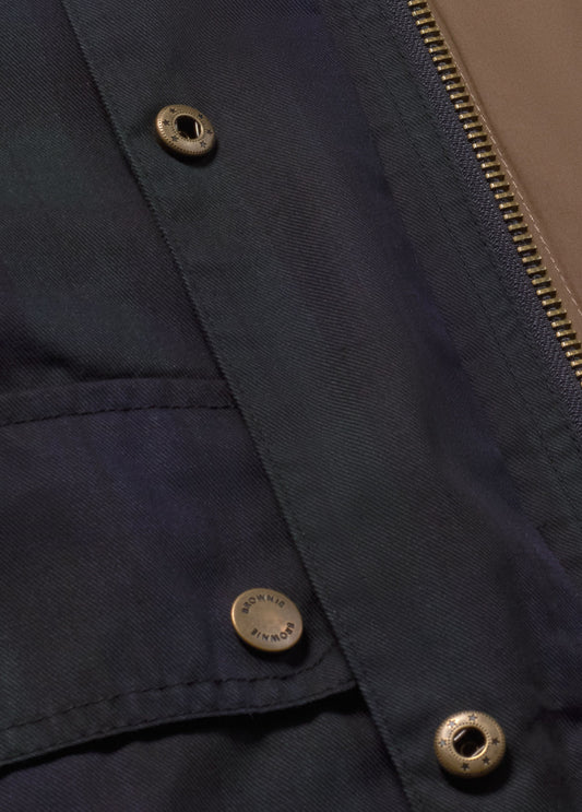 Chaqueta corta encerada cuadros