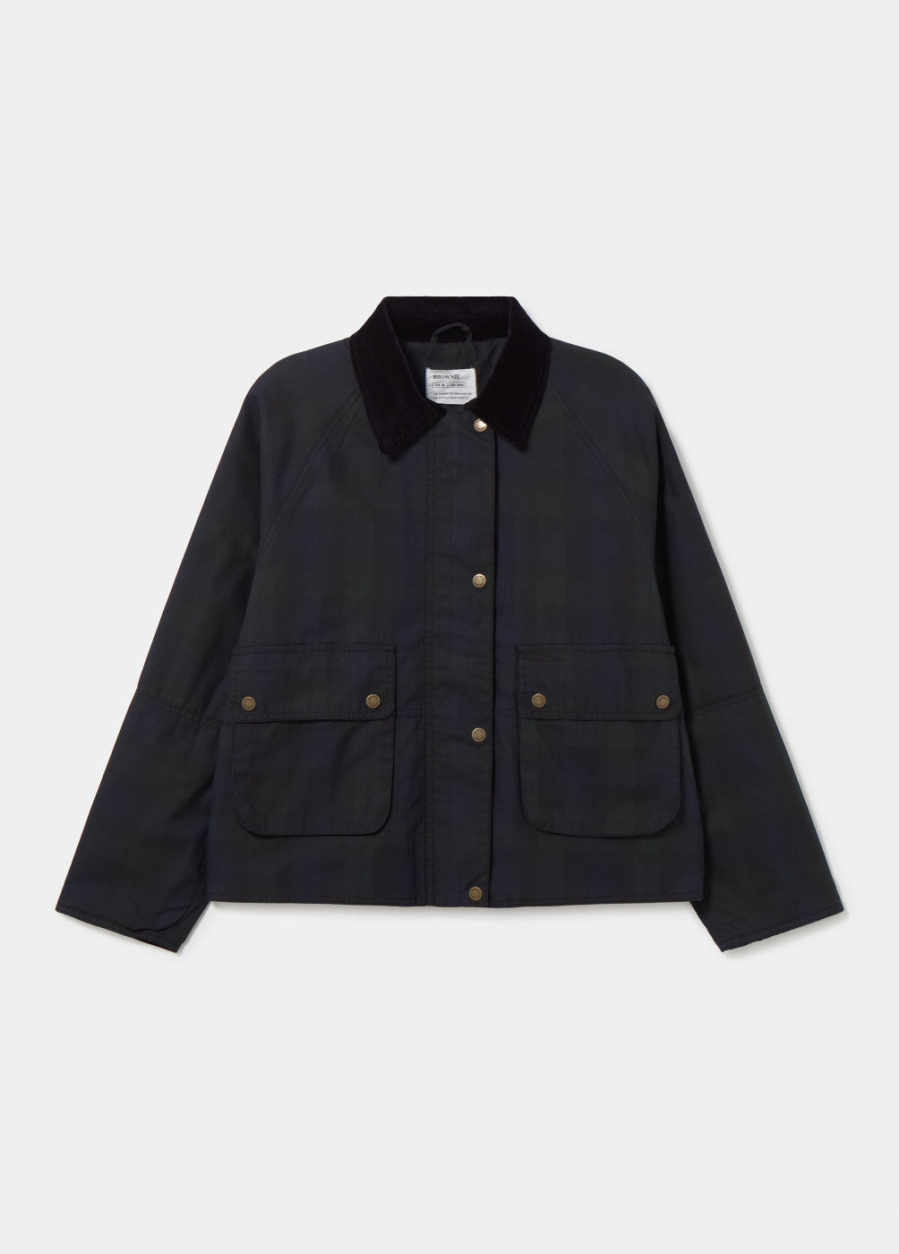 Chaqueta corta encerada cuadros