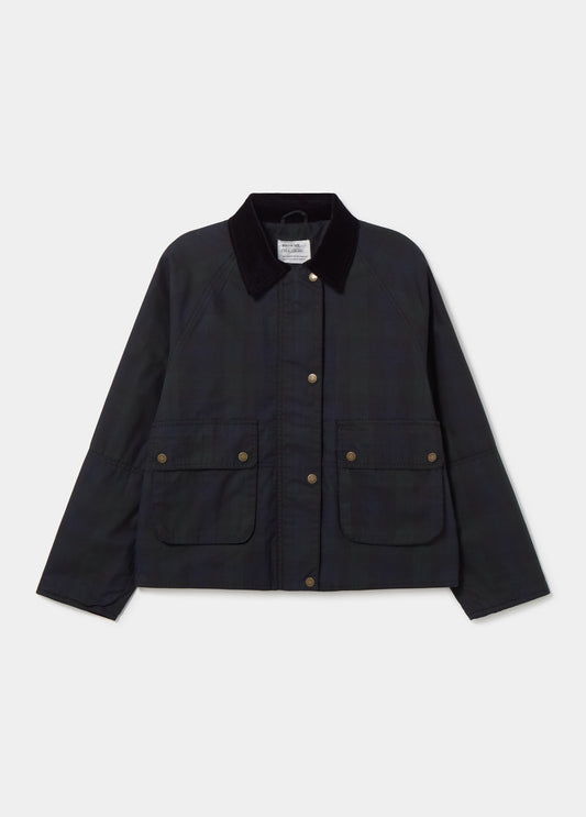 Chaqueta corta encerada cuadros