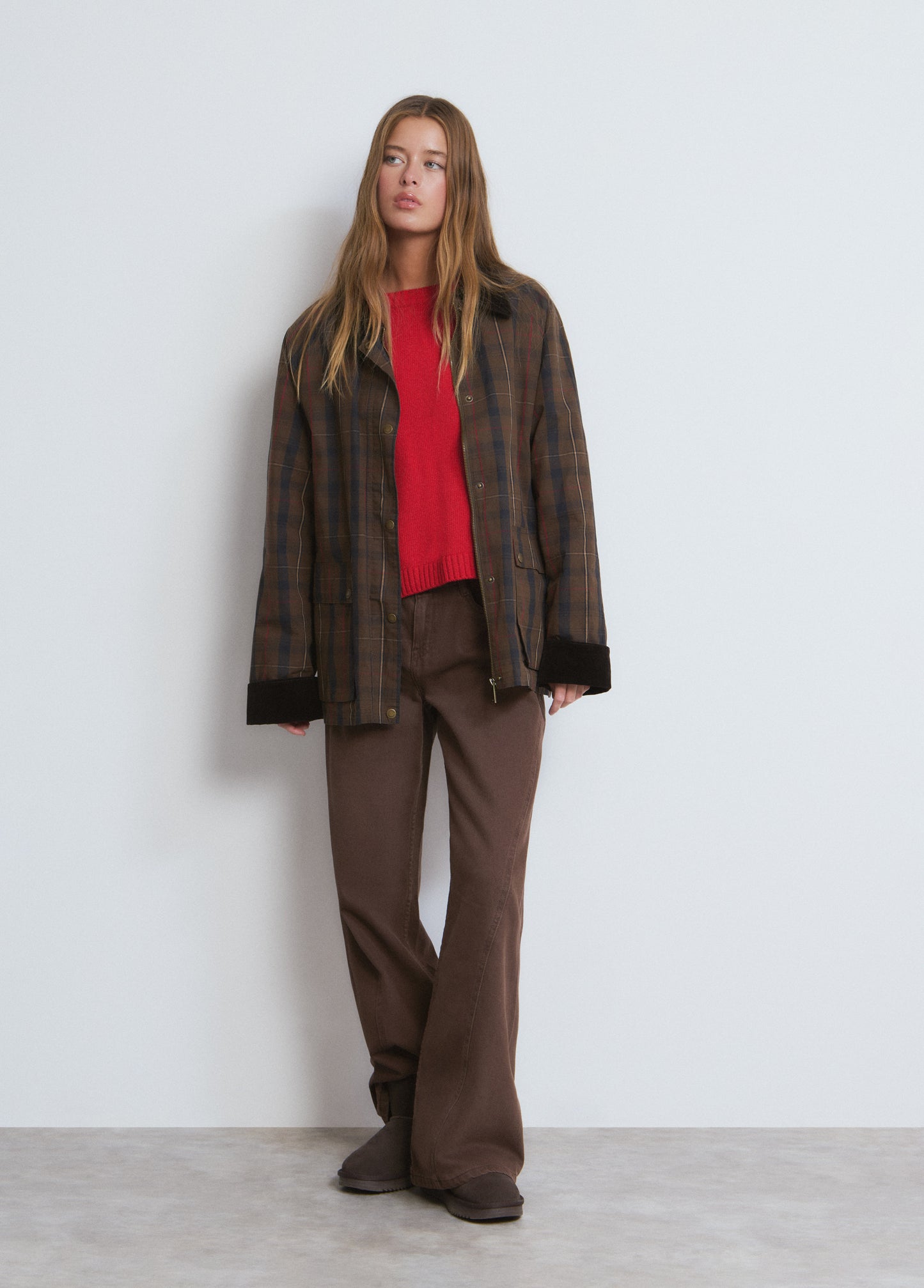 Chaqueta encerada cuadros