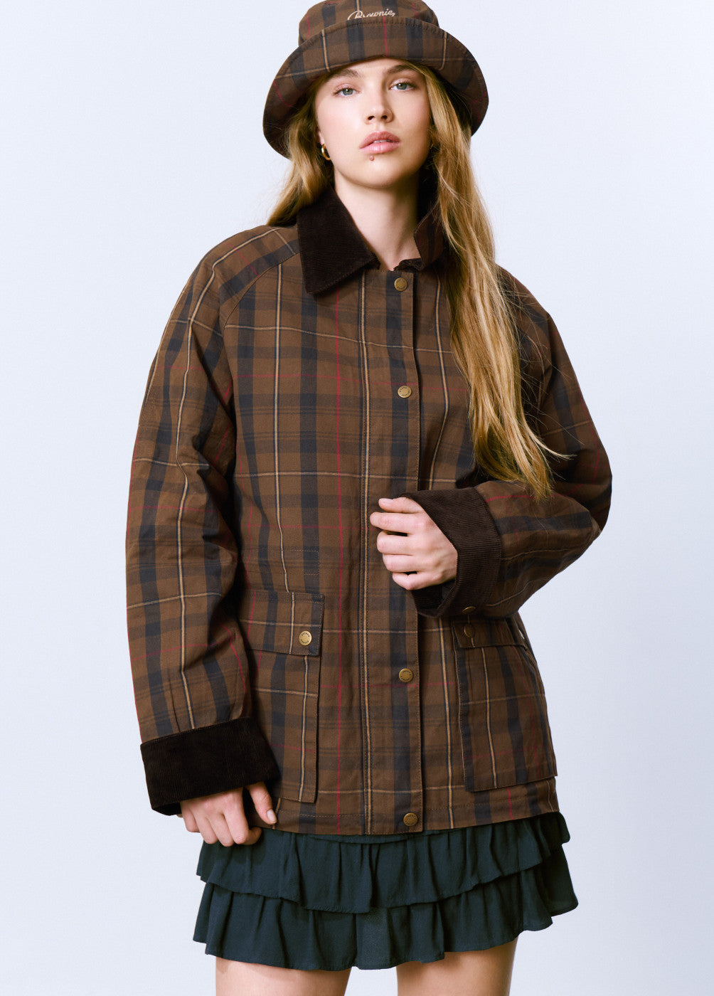 Chaqueta encerada cuadros