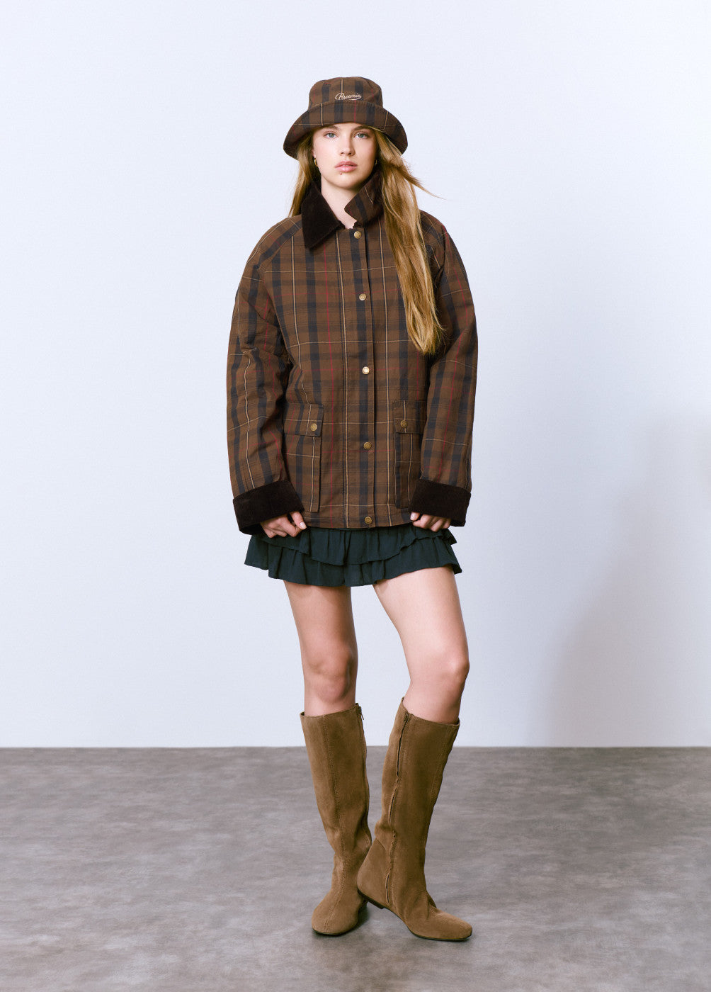 Chaqueta encerada cuadros