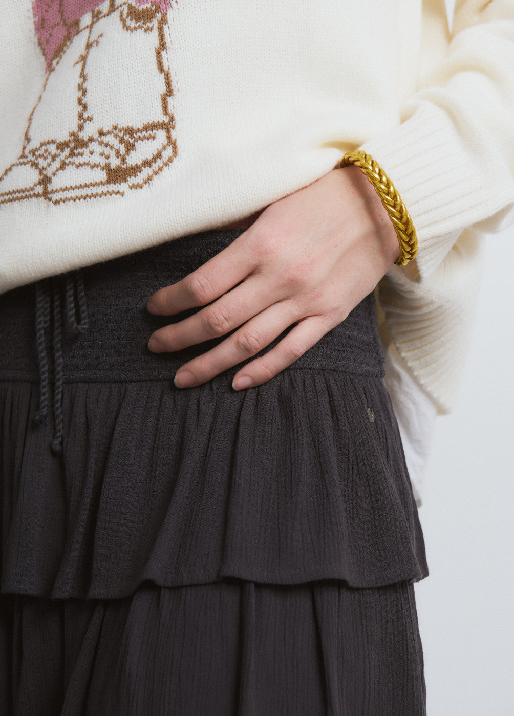 Pulsera pan de oro trenzada