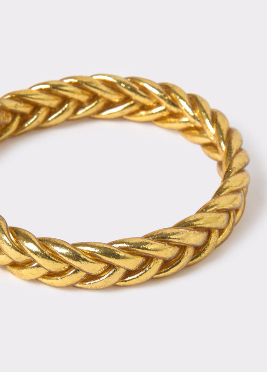 Pulsera pan de oro trenzada