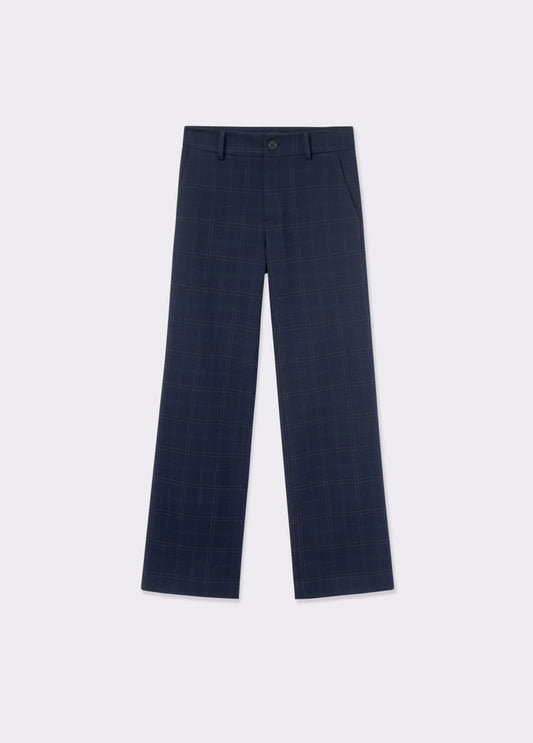Pantalón recto cuadros