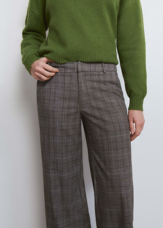 Pantalón recto cuadros