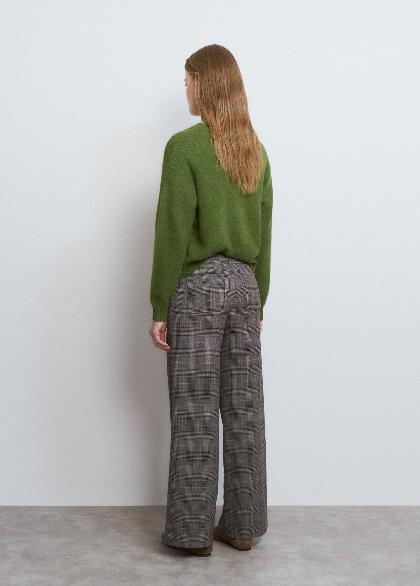 Pantalón recto cuadros
