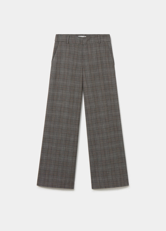 Pantalón recto cuadros