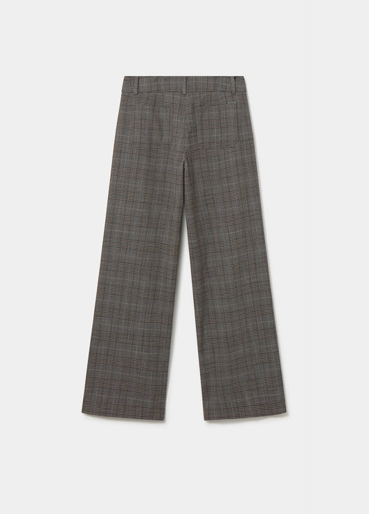 Pantalón recto cuadros