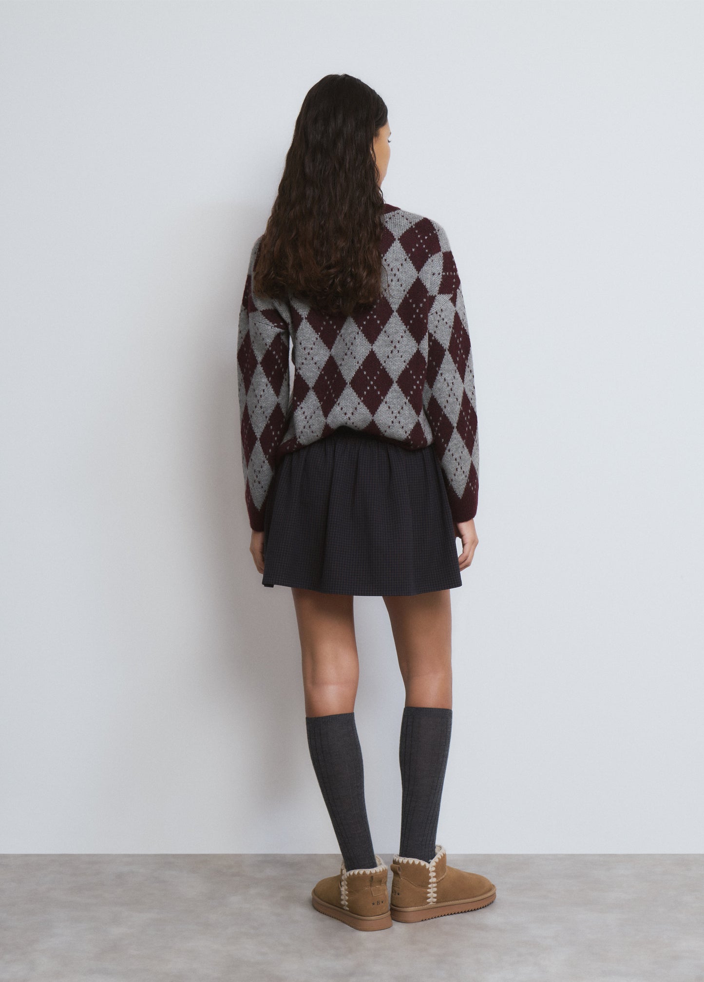 Falda volumen cuadros