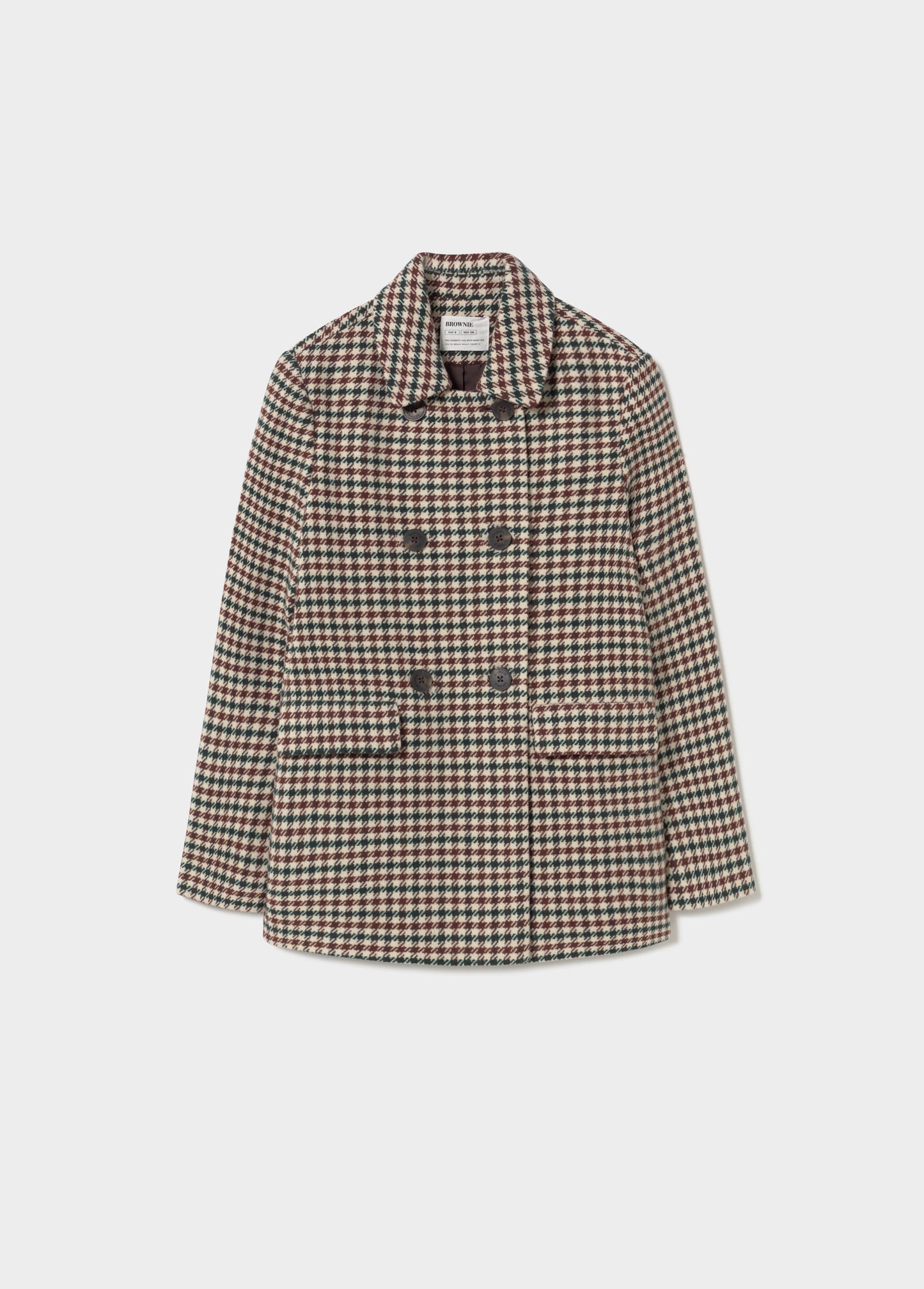 Abrigo entallado cuadros