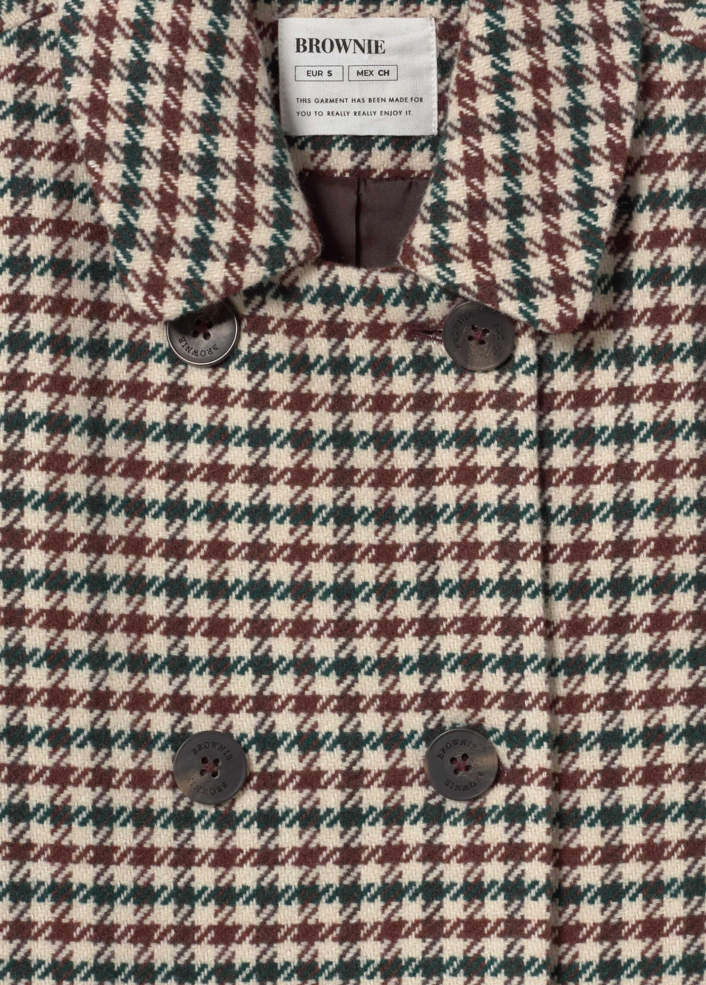 Abrigo entallado cuadros