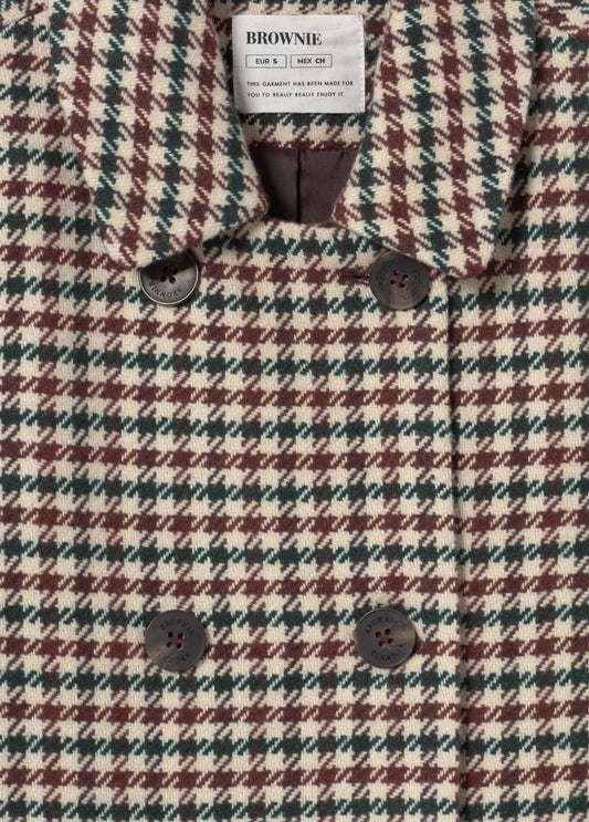 Abrigo entallado cuadros