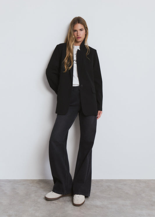 Americana recta lisa