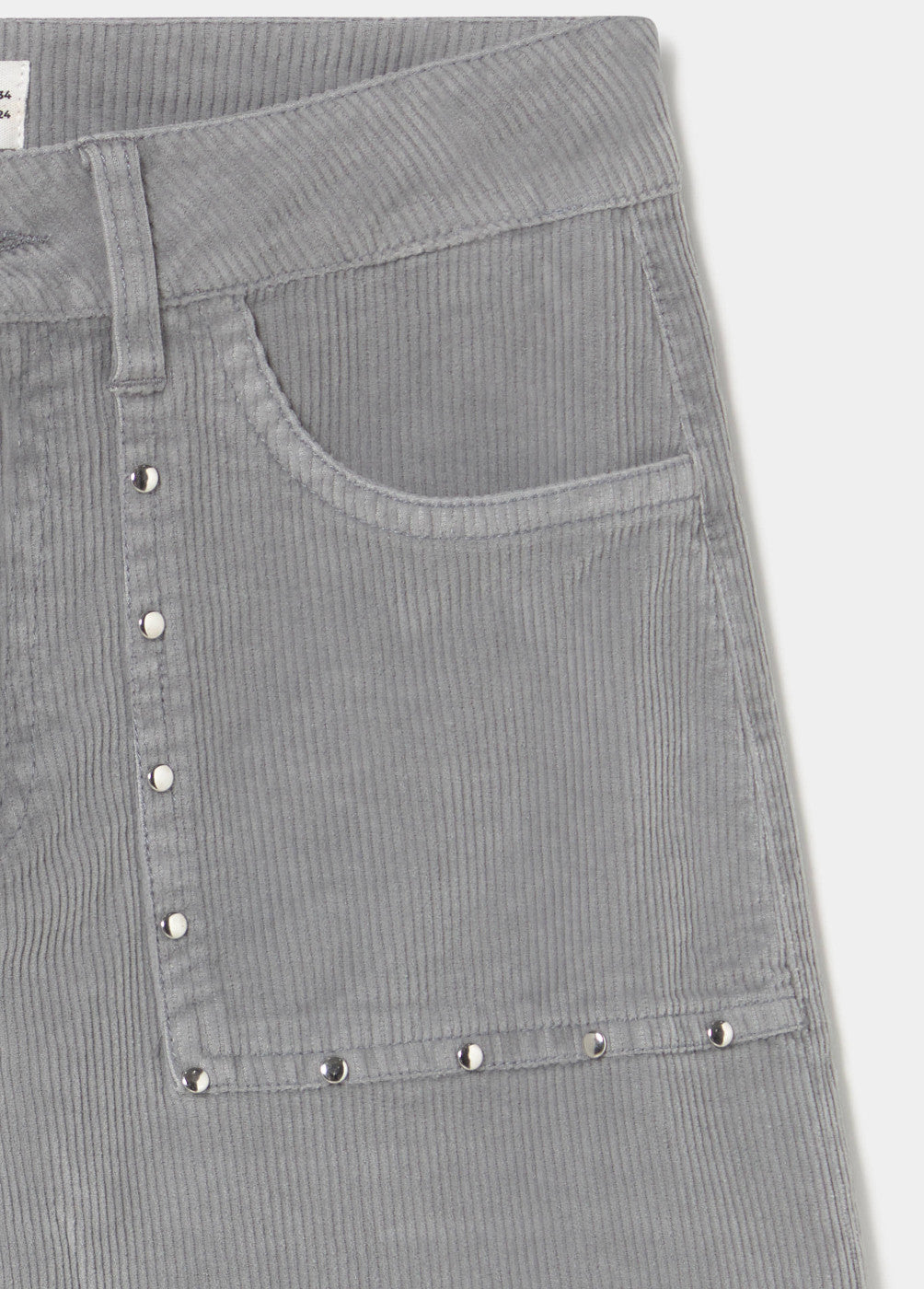 Pantalón pana culotte tachas