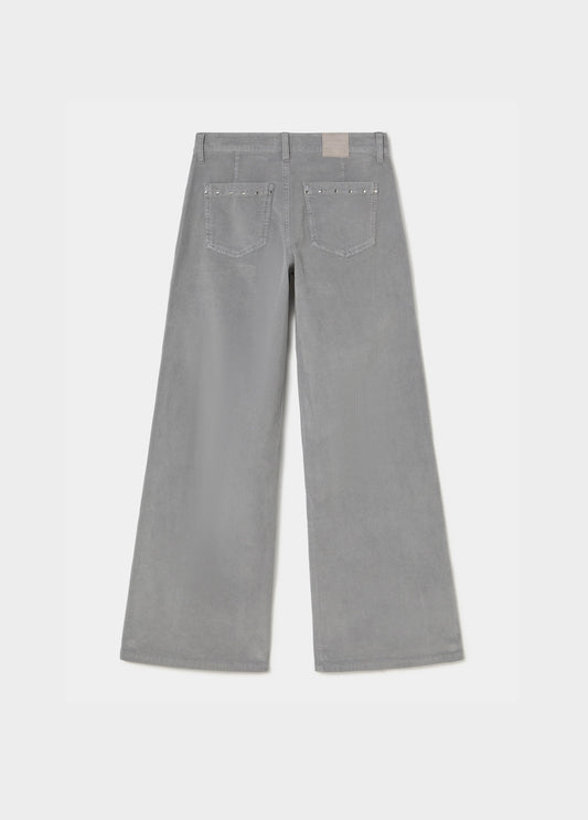 Pantalón pana culotte tachas