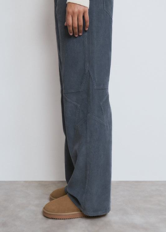 Pantalón pana estrella lateral