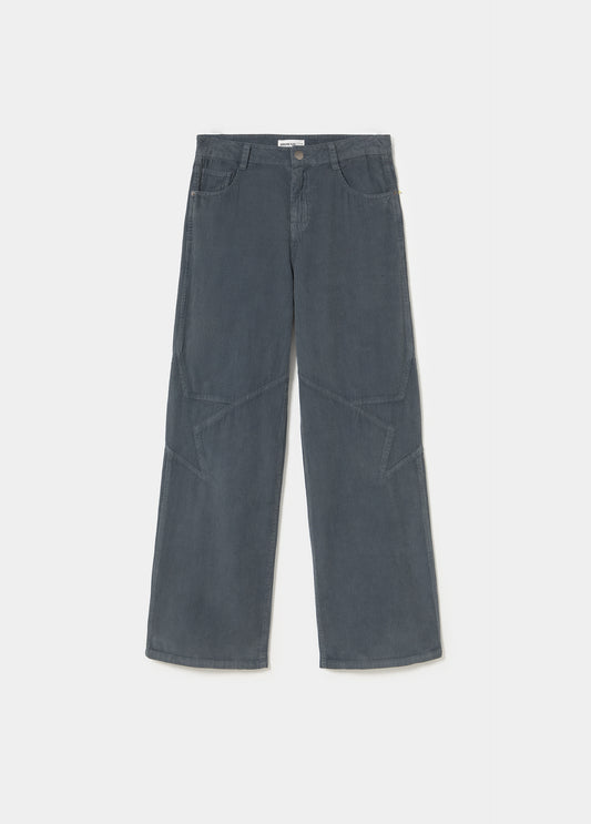 Pantalón pana estrella lateral