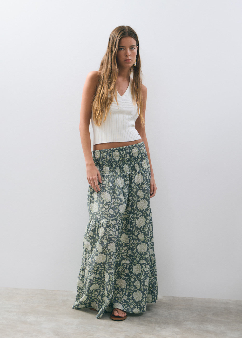 Falda larga smock