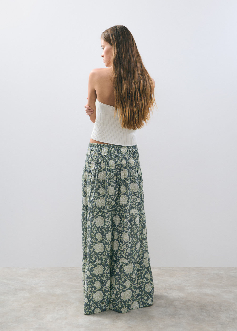 Falda larga smock