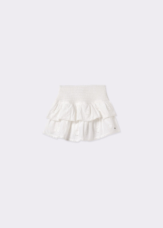 Falda gomas bordado suizo