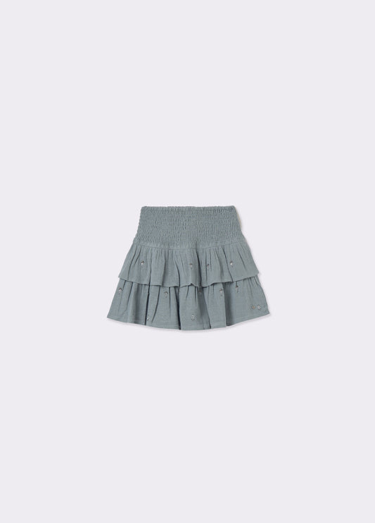 Falda smock bordada