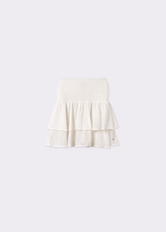 Top bandeau smock volantes