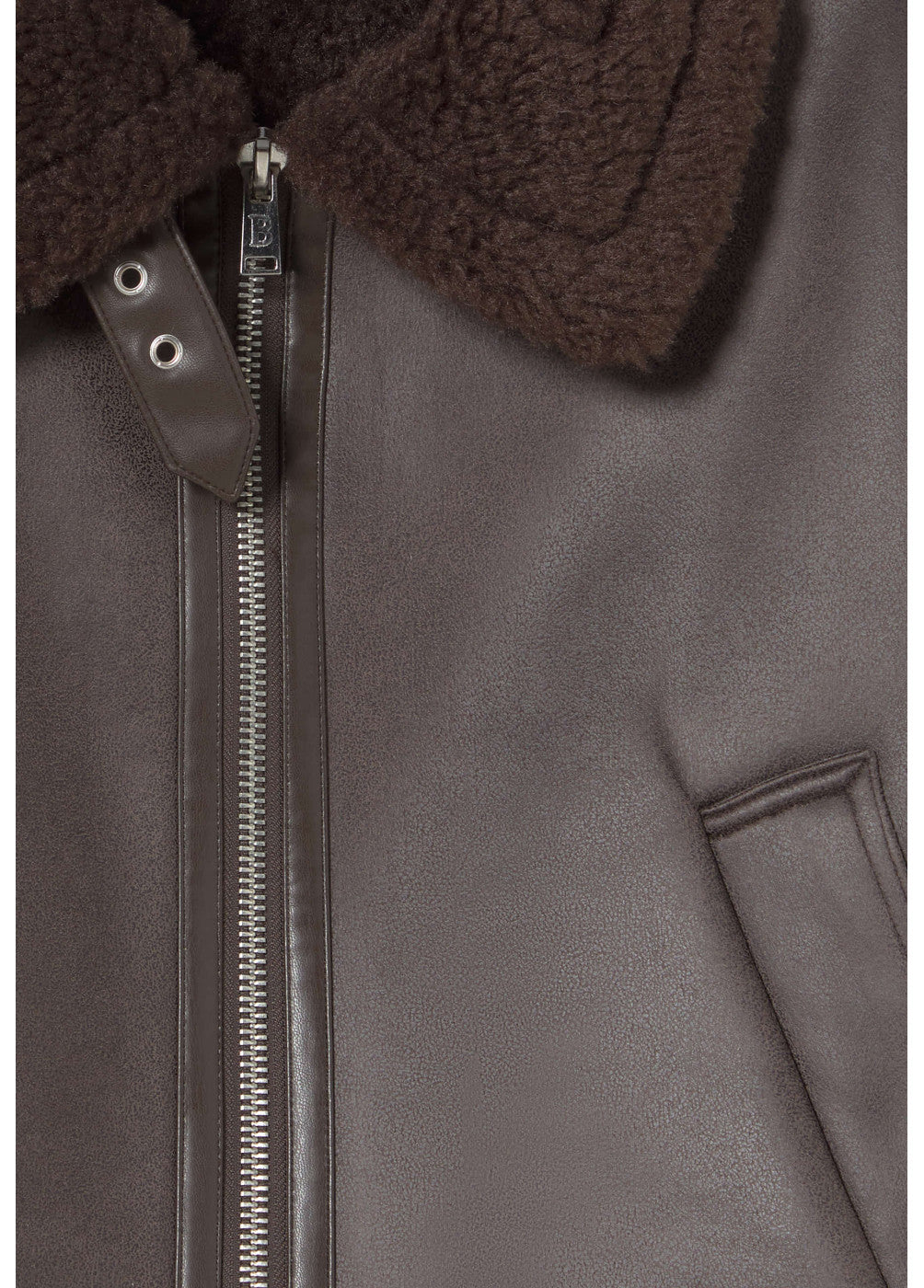 Cazadora biker efecto piel